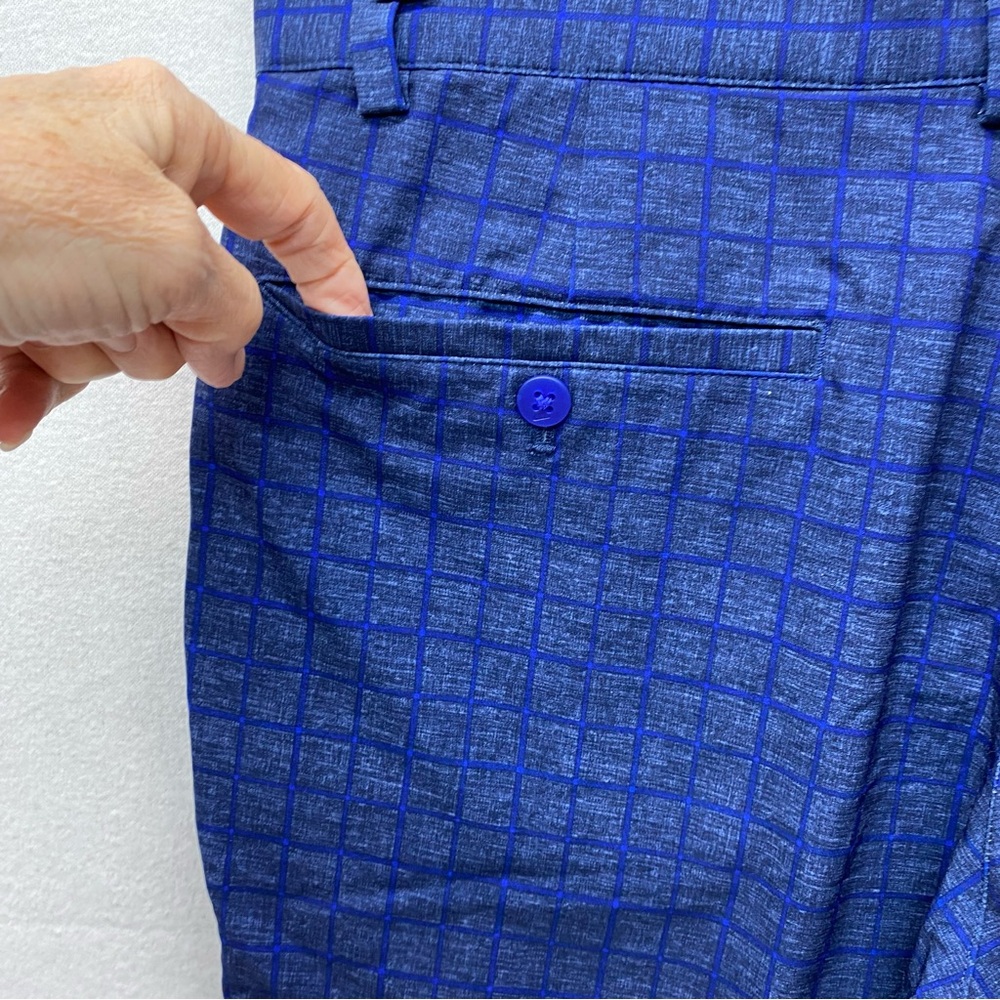 Nike Men's Golf Tour Performance Dri Fit Shorts Size 30 Blue Check Casual Dress - Picture 5 of 12